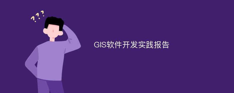 GIS软件开发实践报告