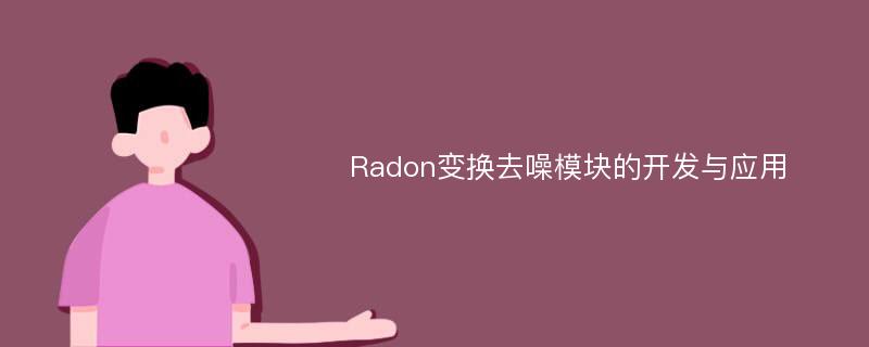 Radon变换去噪模块的开发与应用